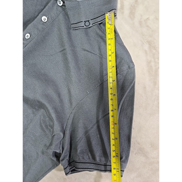 NWOT Salvatore Ferragamo Mens Gray Polo Gancini Neck Logo Sz Small shirt - Picture 10 of 10